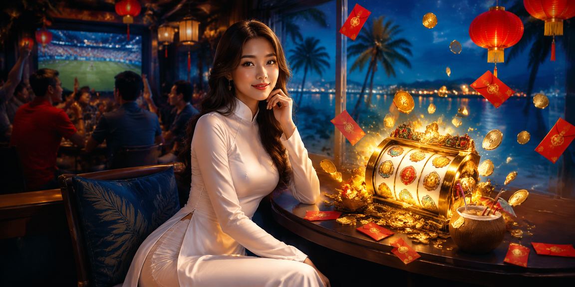 Người chơi Hà Nội thưởng thức slot game trên điện thoại mặc áo dài